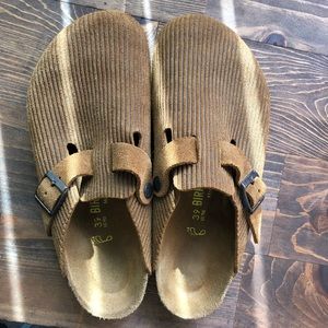 Brown velvet Birkenstock’s - like new - sz 39 us 9